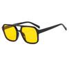 Oversized Pilot Sunglasses Woman Double Bridge Beach Black Shades Glasses Man Yellow Driving Eyewear UV400 Travel Accessories