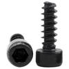 M3/M4/M5 HB Black Hex Socket Self-Tapping Screw - Grade 8.8 Flat Tail