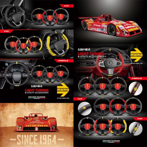 MOMO Comfort Microfiber Steering Wheel Cover, Italy, Milan, Size Small, Black with Black Stitching