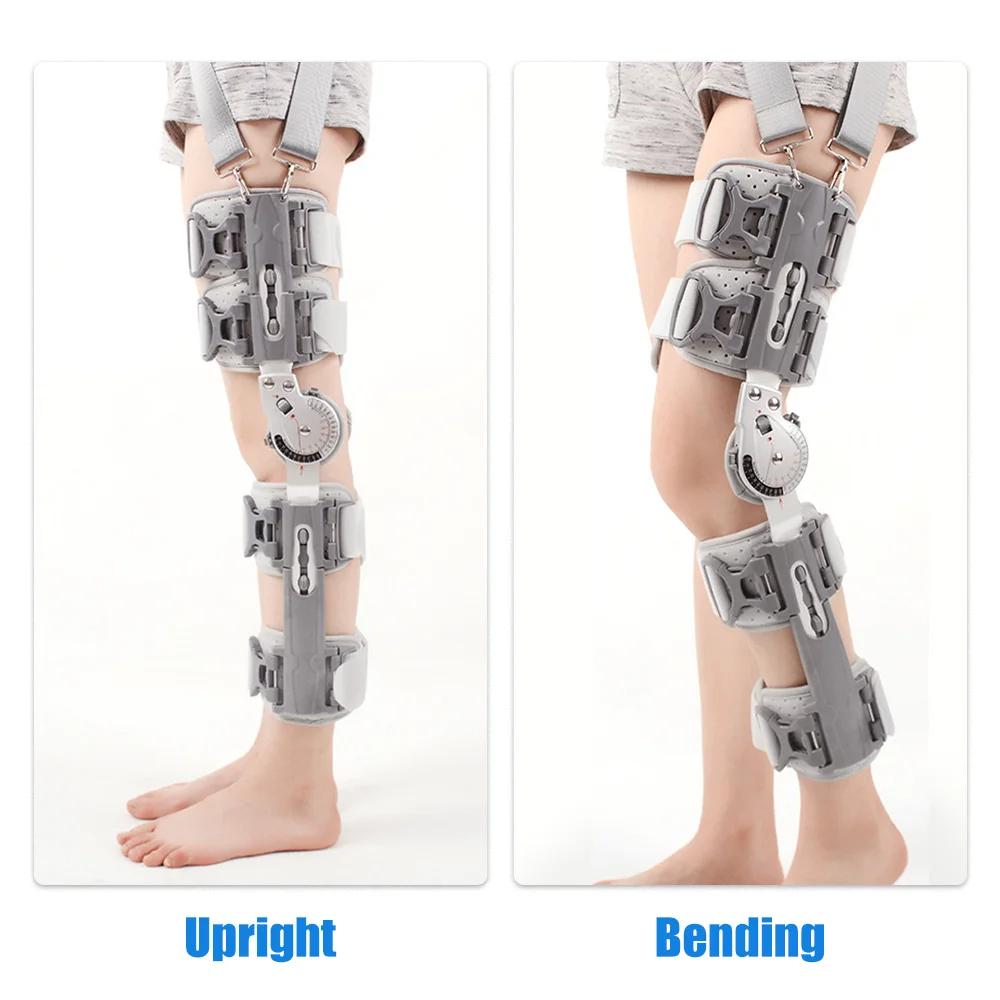 Профессиональный регулируемый шарнирный бандаж для коленной ноги для лечения боли в суставах, операции по разрыву мениска