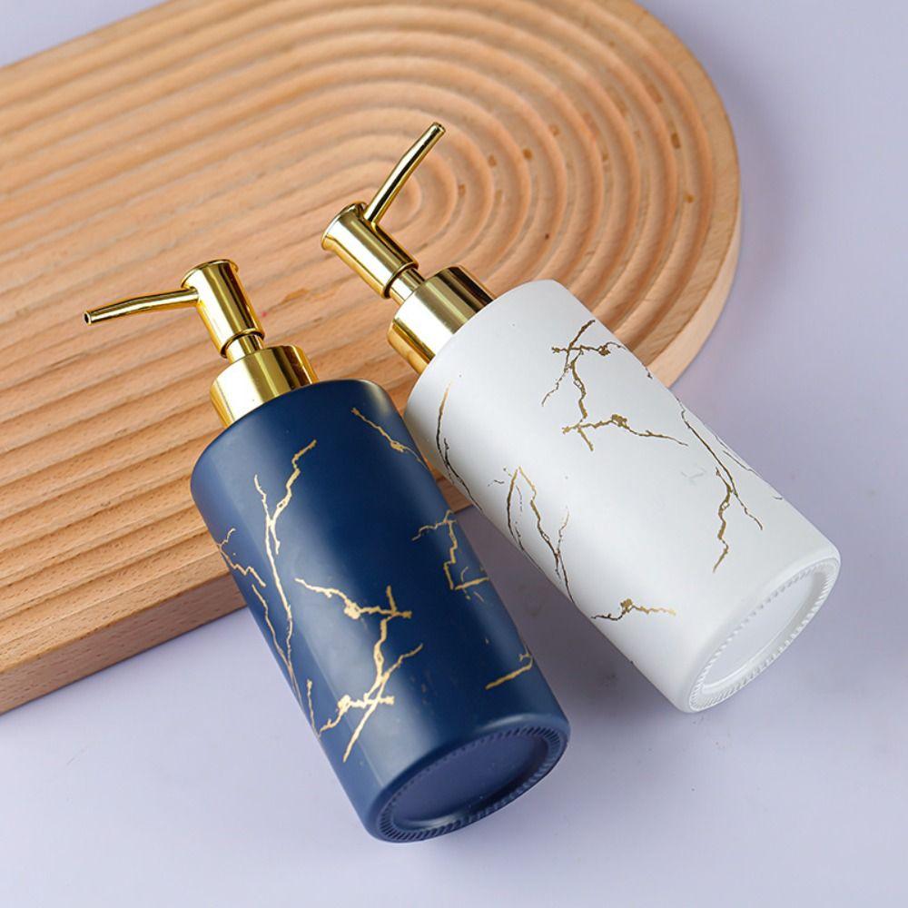 Мраморные бутылки для лосьона для ванны Керамические бутылки для дезинфицирующего средства для рук Новые стеклянные бутылки для эмульсии