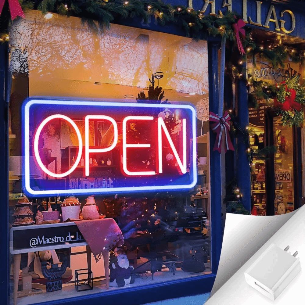 Soft Silicone Light Strip Open Neon Sign Adjustable Brightness Business Store Sign Salon Decor