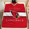 1 шт. Фланелевое одеяло с принтом Arizona Cardinals, Высококачественное, Удобное для всех сезонов, Декор для дома, Тепло и уют, Идеально подходит для подарков