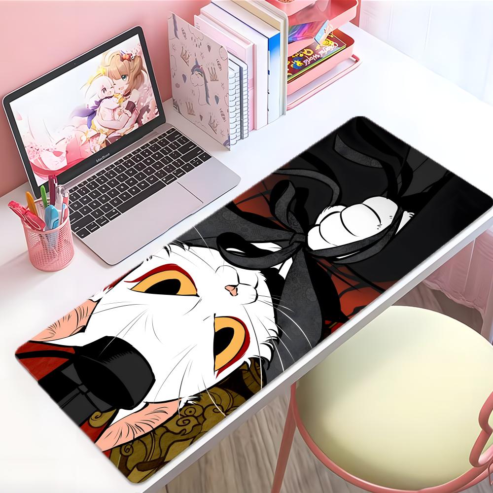 Animation Ancient WWhite Cat Legend Mouse Pad Large Thick Desk Pad Stitched Edges Gaming Mouse Mat For Pc