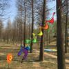 Spiral Rainbow Wind Strip Windmill Colorful Wind Chime for Garden Home Outdoor Camping Tent