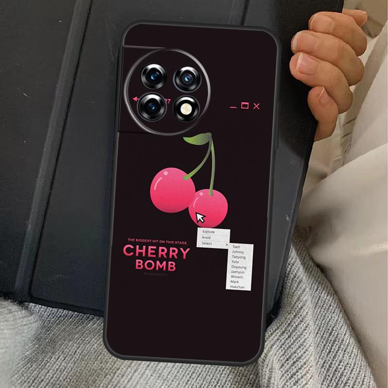 Cherry Pattern Case For OnePlus 13T 10T 8T 10R 12R 13R 15 13 12 11 10 9 Nord CE 5 2 3 4 Lite N20 N30 Cover