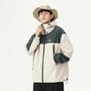 American Windproof Jacket Men'S Outdoor Mountaineering Loose Jacket Sports Splicing Contrasting Hooded Jacket