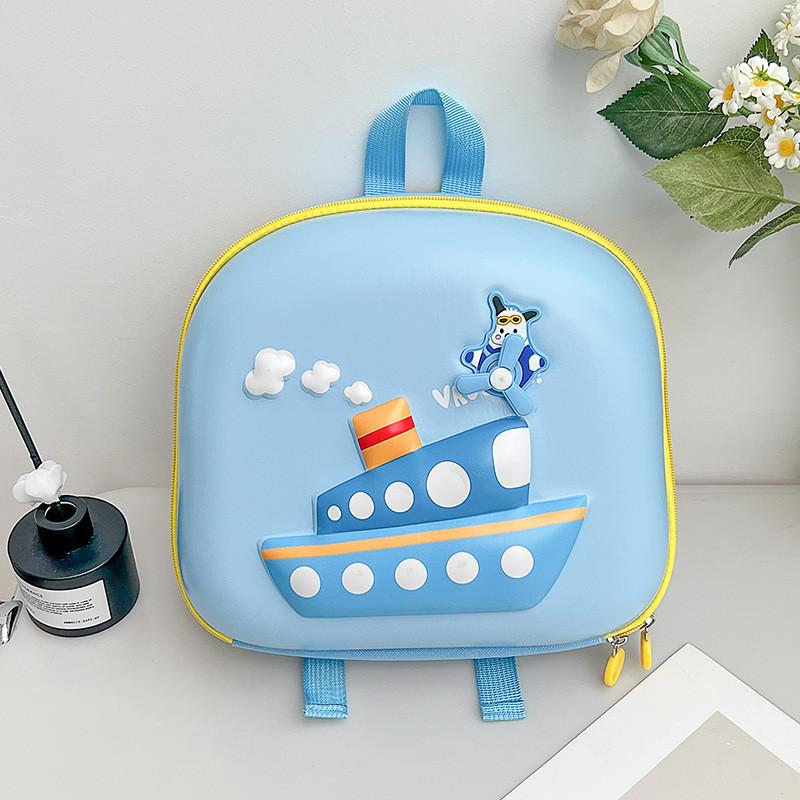 Trendy Nylon Cartoon Ship School Backpack For Boys And Girls Cute And Functional