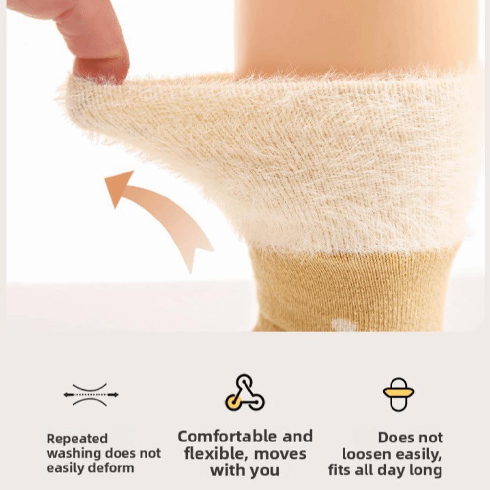 2 Pairs Thickened Warm Baby Winter Socks Breathable Newborn Socks Toddler Stockings  for 0-3 Years