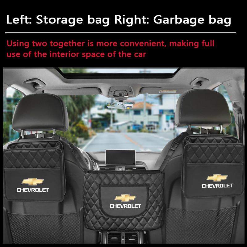 Leather Car Seat Storage Box Tool Organizer Case Auto Accessorie For Chevrolet Bolt Impala Onix Camaro Sonic Spark Captiva Cruze