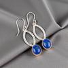 Натуральный драгоценный камень лазурит 925 стерлинговое серебро ручная работа ювелирные изделия серьги 2" EE-87-23