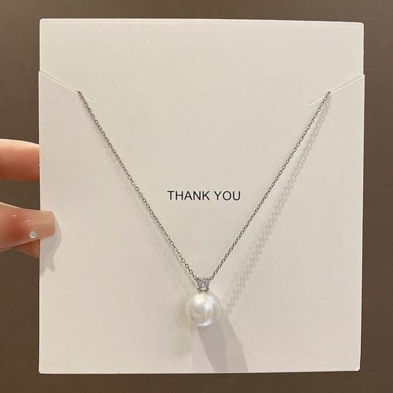 Одиночный кулон из искусственного жемчуга, блестящее удлиненное ожерелье со стразами, инкрустированное регулируемой цепочкой, женское ожерелье на ключице