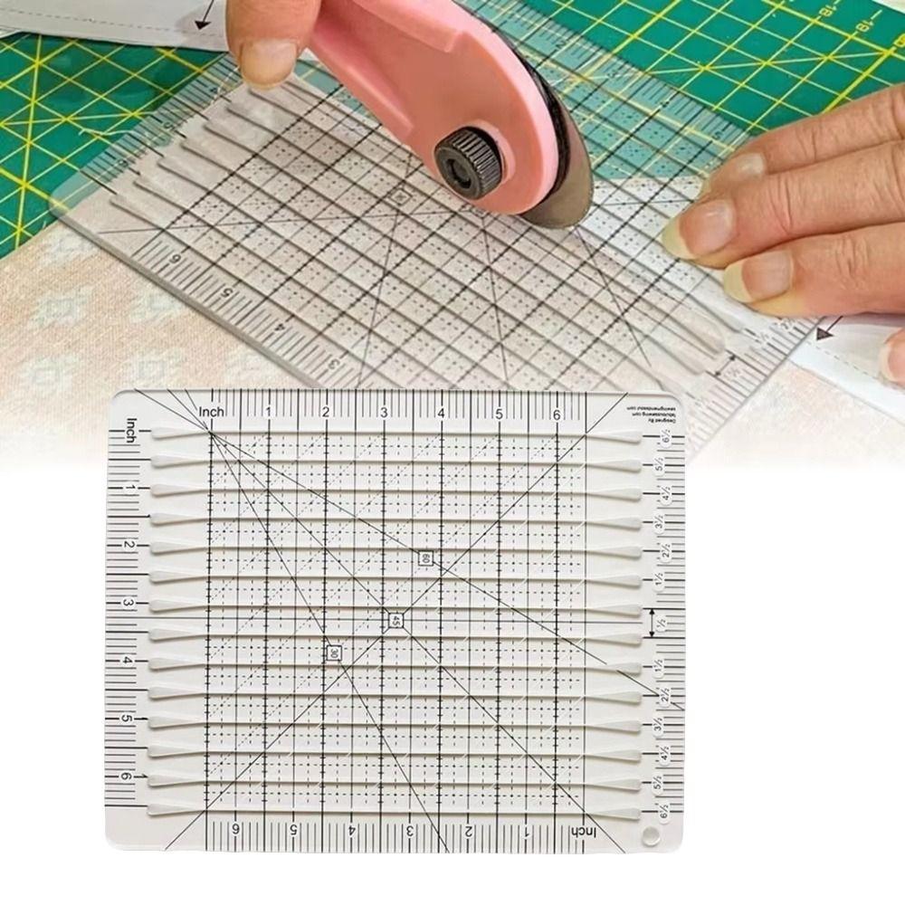 Acrylic Quilt Cut Ruler Template 6inch Measurement Tool Clothes Ruler For Cutting Quilting