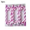 Christmas Tree Candy Decorations 6PCS Plastic Candy Cane Hanging Ornament 2025 Xmas Home Party Supplies Decor