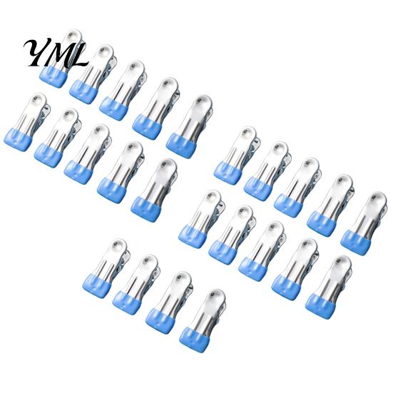 Windproof Clothespins for Breezy Days 24PCS Stainless Steel Clothes Pegs, with Non-Slip Rubber Coating, Heavy Laundry Clips Drying Duty Clips,
