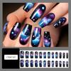 24 шт. Star Cloud Press On Nail Square False Nail Style Acrylic Nail Glossy Full Cover Stick on Nail for Woman