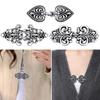 3 Pcs Shawl Collar Clip Buttons Retro Design Sweater Cardigan Clips Electroplated 3