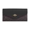 Кошелек кожаный с логотипом Envelope 19 Женский кошелек Грецкий орех Черный CX160-IMXAQ