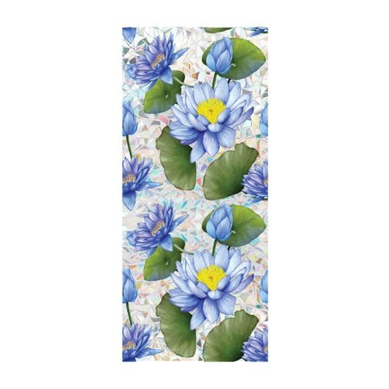 Цветочная витражная пленка для окон Лотос Ипомея Цветочная статическая наклейка на окно Снимаемая Декоративная Статическая наклейка Блокирующая УФ-излучение Наклейки для приватности для гостиной