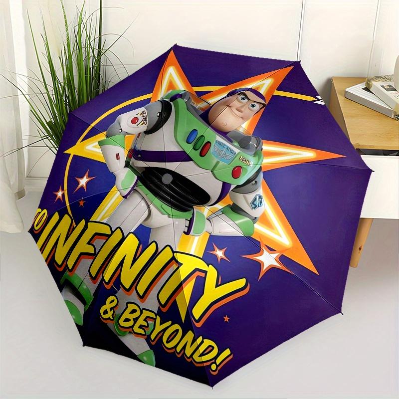 Buzz Lightyear,Infinity Beyond Automatic Opening and Closing Umbrella - 8-rib Folding Design, Lightweight and Portable, Suitable for Daily B