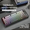 Бесплатная механическая клавиатура Free Wolf M75 Bluetooth с двумя режимами, PBT-клавишами с градиентом и дисплеем