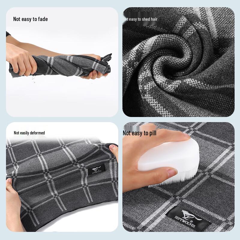 Мужской теплый зимний шарф Seven Wolves