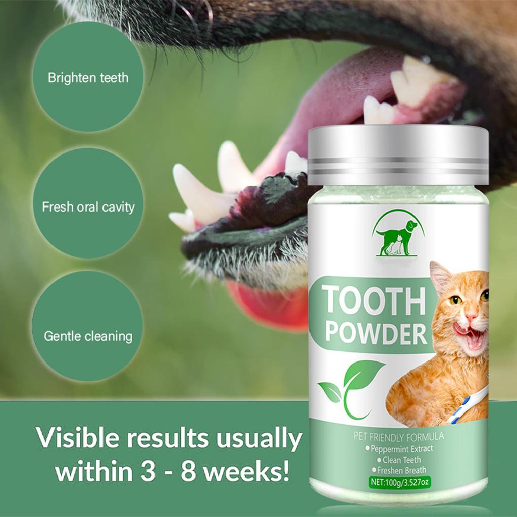 Порошок для чистки зубов у собак и кошек, чтобы чистить зубы и предотвращать неприятный запах изо рта. Порошок для чистки зубов