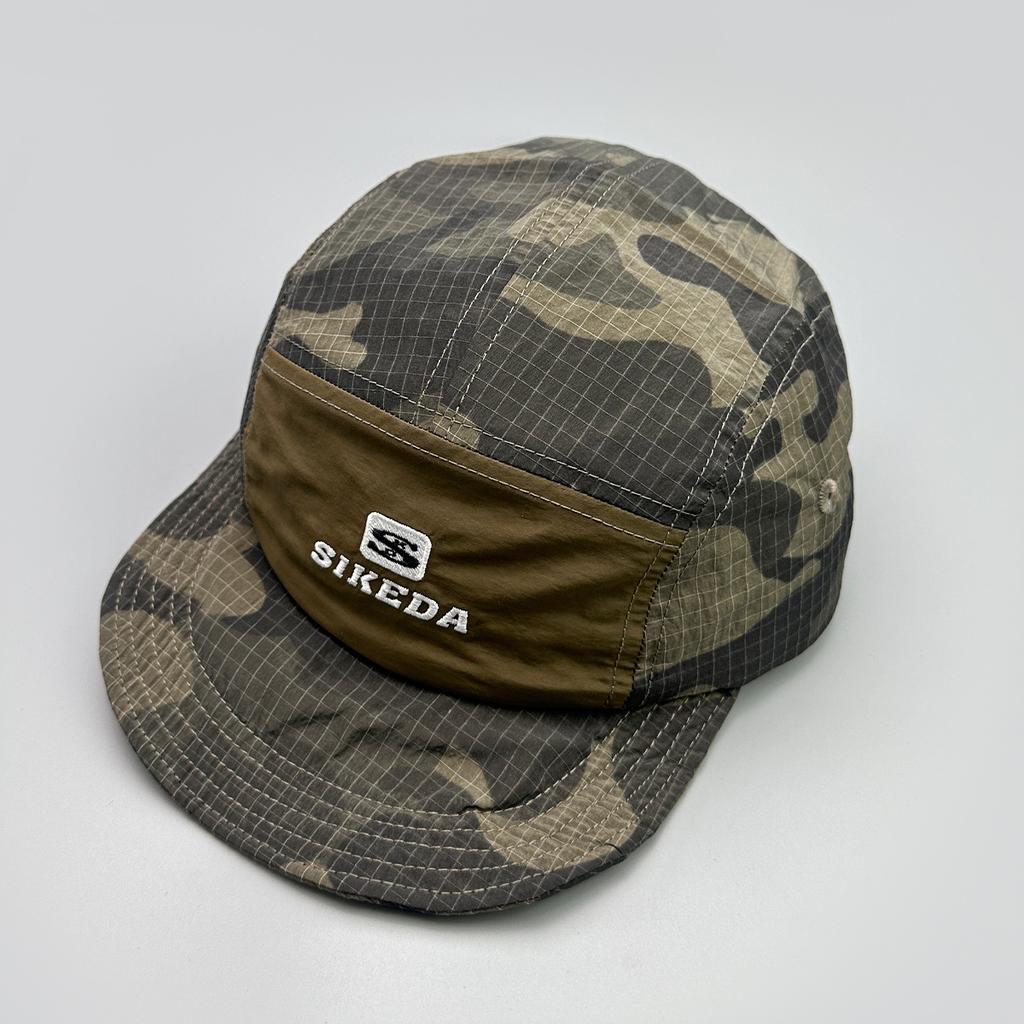 Quick-drying camouflage letter embroidery flat-brimmed baseball cap men's and women's sunshade outdoor camping light board cap