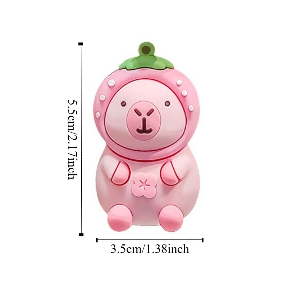 Фруктовый головной убор Розовый брелок Капибара Оранжевый Розовый брелок Капибара Мультяшный брелок Капибара Дети