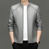 Men's Spring and Autumn Leather Jackets New Men's Stand Collar Casual Leather Jackets