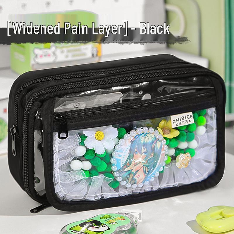 Baji Large Capacity Transparent Pencil Case for Students - 2025 New Arrival