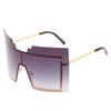 Large Frame Integrated Sunglasses European And American Personalized Integrated Glasses Women'S Face Covering Sunglasses Uv 400