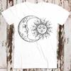 230 Gsm 100% Cotton The Moonthe Sun Antique Crescent Sun Best Seller T Shirt Music Retro Top Tee Gift Cool Unisex 8654