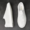 New Summer White Shoes High Quality Men Sneakers Genuine Leather Lace-up Casual Shoes High-end Luxury Brand Skateboard Shoes