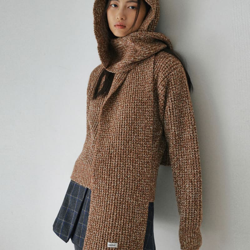 BELLOL hachi bokashi шарф-балаклава КОРИЧНЕВЫЙ