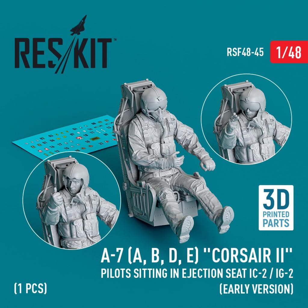Reskit Комплект для 3D-принтера катапультируемого кресла 1/48 A-7 A/B/D/E Pilot/IC-2/IG-2 RSKF48-0045