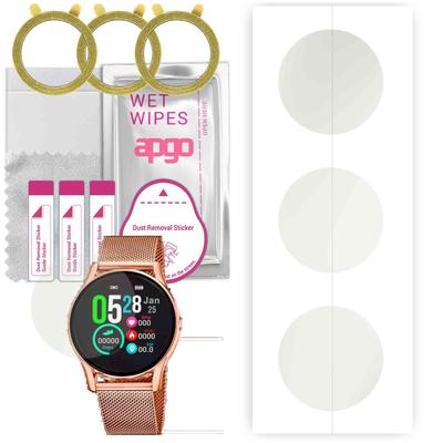 3x гидрогелевая матовая защитная пленка apgo для умных часов Lotus Smartwatch 50001/A, гидрогелевая пленка, гибкая, мягкая ТПУ с позиционирующим слоем, простая установка
