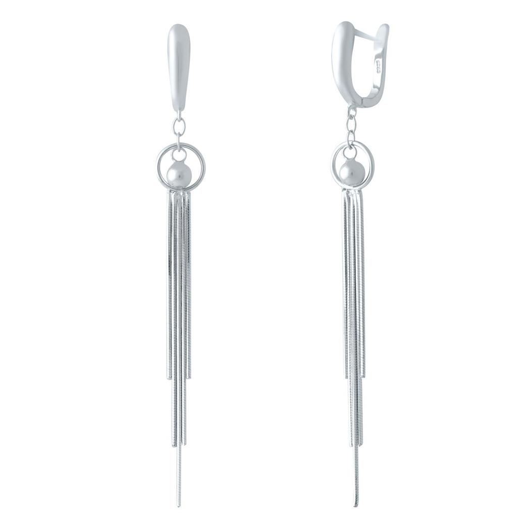 Silver Earrings Without Stones (2037033)