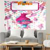 Trolls Print Tapestry, Backdrop, Easy Setup, Ideal for Bedroom, Office & Living Room, with Aesthetic Wall Hanging Decor.