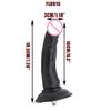 Sex Machine Attachment ROUGH BEAST 7.28" Black/Flesh Dildo for Sex Machine Vac-u-lock Love Machine Attachment Anal Plug Adult Sex Toys