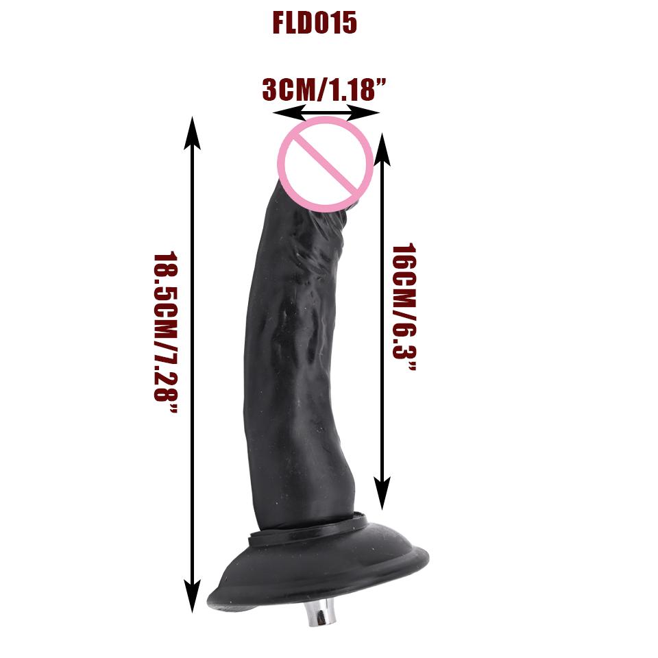 Sex Machine Attachment ROUGH BEAST 7.28" Black/Flesh Dildo for Sex Machine Vac-u-lock Love Machine Attachment Anal Plug Adult Sex Toys