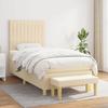 Maison Exclusive - Sommier à lattes de lit et matelas Crème 90x190 cm Tissu