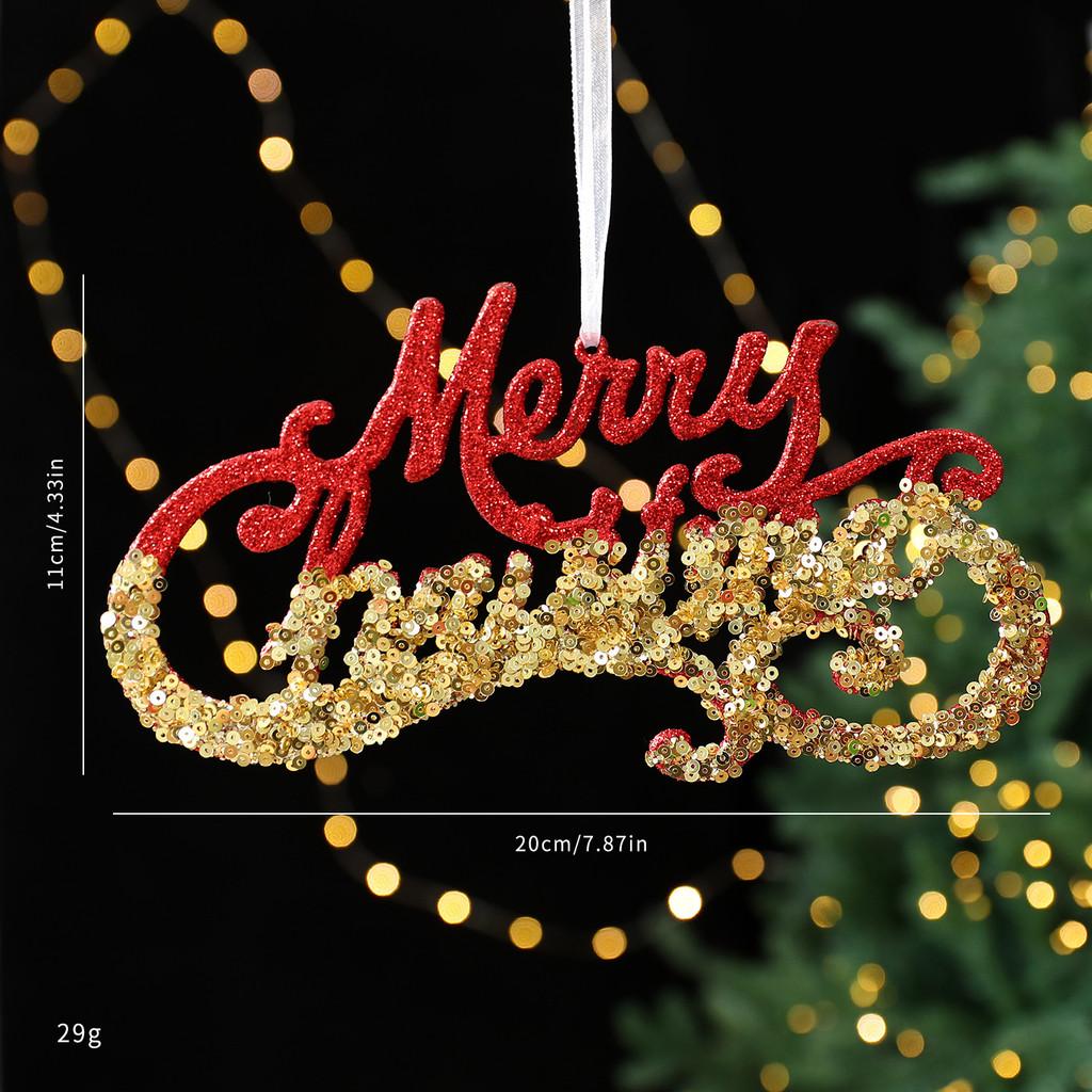 Creative Tree Christmas Snowflake Star Shaped Pendant Holiday Decoration Props