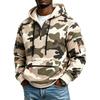 Outdoor Tactical Fleece Camouflage Hooded Sweatshirt With Pockets