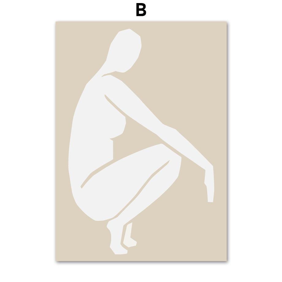 Абстрактные Матисс пышное тело женщина лист растения плакаты на скандинавскую тему и принты настенная живопись на холсте Декор фотографии для гостиной