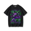 Горячая Распродажа Неон Genesis Evangelion Блок-01 Технический Принт Черный Графический Принт Футболка 2026 Лето Оверсайз Уличная Одежда Харадзюку Мода Лето Новый Футболка