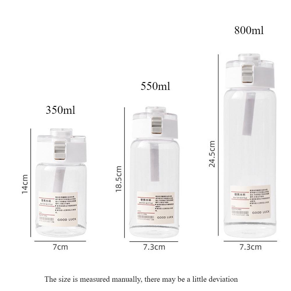 350/550/750/ml Children's School Water Bottle Transparent Water Bottle Reusable Leak Proof Durable Water Bottle with DrinkingCap