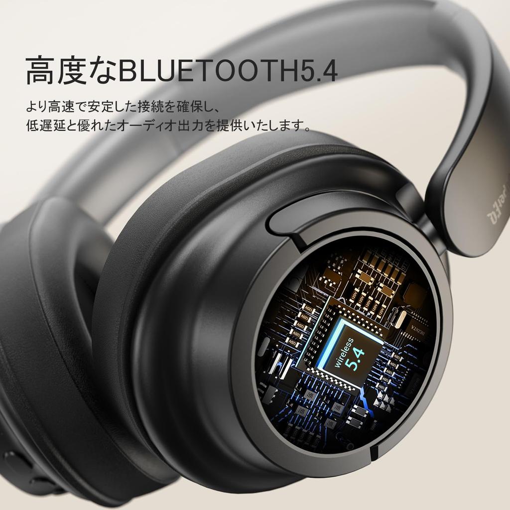 Bluetooth Wireless Up to 90 Hours of Dual 40mm Simultaneous Connection with Two Connection V16 5.4 Headphones, Foldable, Playtime, Modes, Hi-Fi