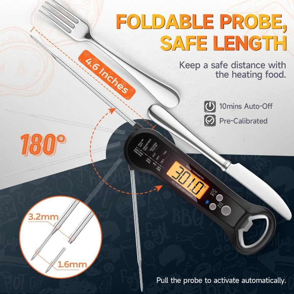 Waterproof Electronic Food Thermometer 2-in-1 Professional Meat Thermometer Grilling