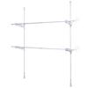 Sekisui Jushi Shoji Sekisui Tension-Type Window Frame Clothes Drying Rack (for Terrace Windows) TM-T2W, Mounting Height: 178-263cm, Pole Extension: 11